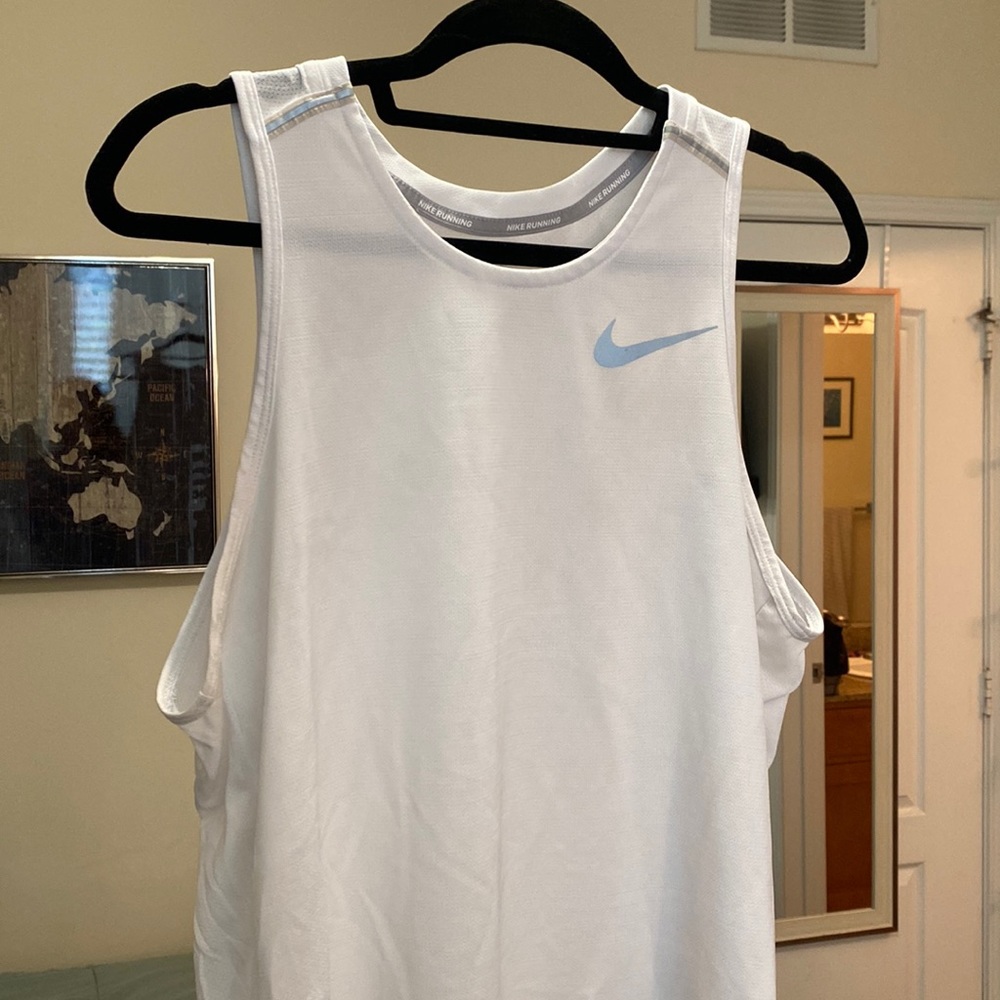 Nike Running Men’s Mesh Dri-Fit White Tank Top